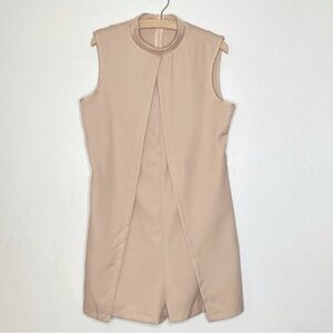 Shein beige short sleeve short romper